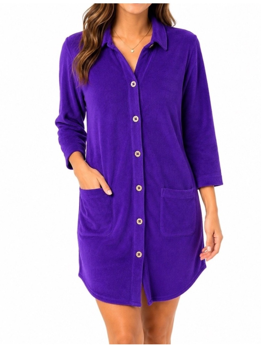 Lilly Pulitzer Purple Natalie Terry Swim Coverup, Size Small